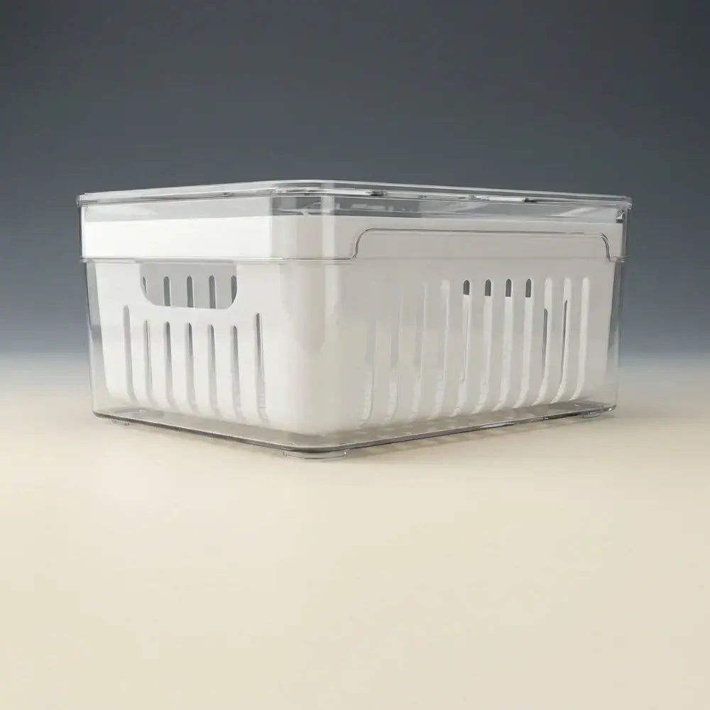 Organizador de Geladeira 2,2L com Cesto - Transparente - Organizador