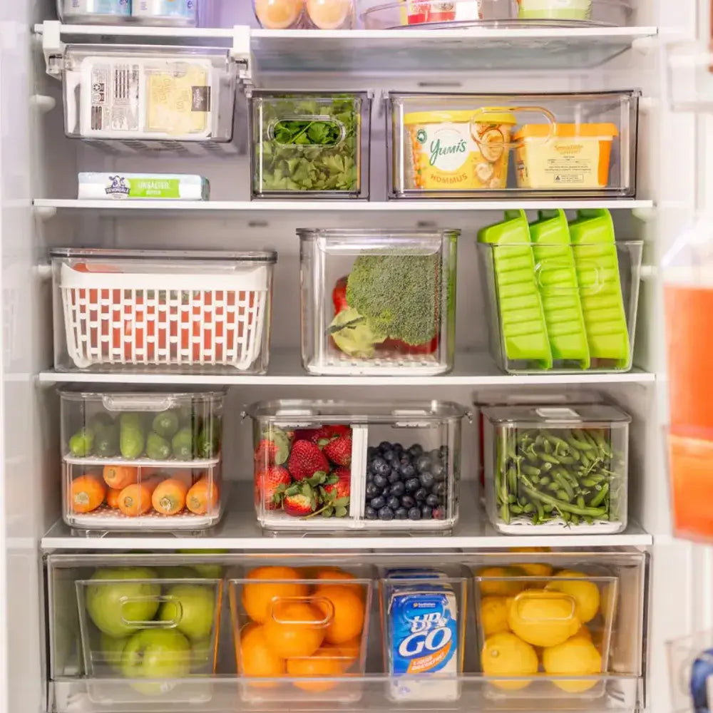 Organizador de Geladeira 2,2L com Cesto - Transparente - Organizador