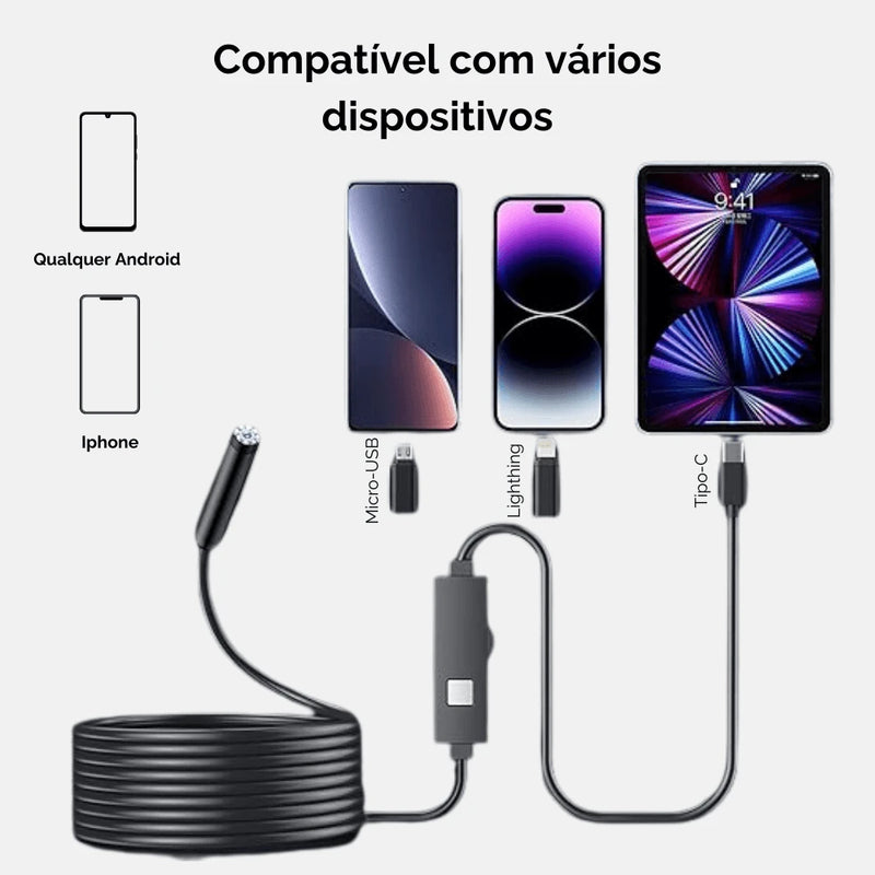 Camêra Endoscópica InsperTech® para Celular | IP67