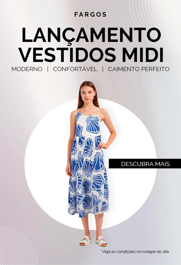 Lancamento Vestidos Midi Fargos