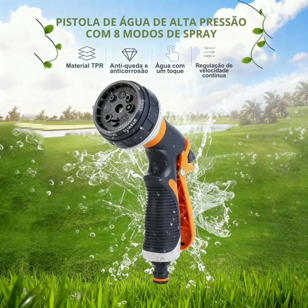Pistola de Jardim Alta Pressão 8 Jatos