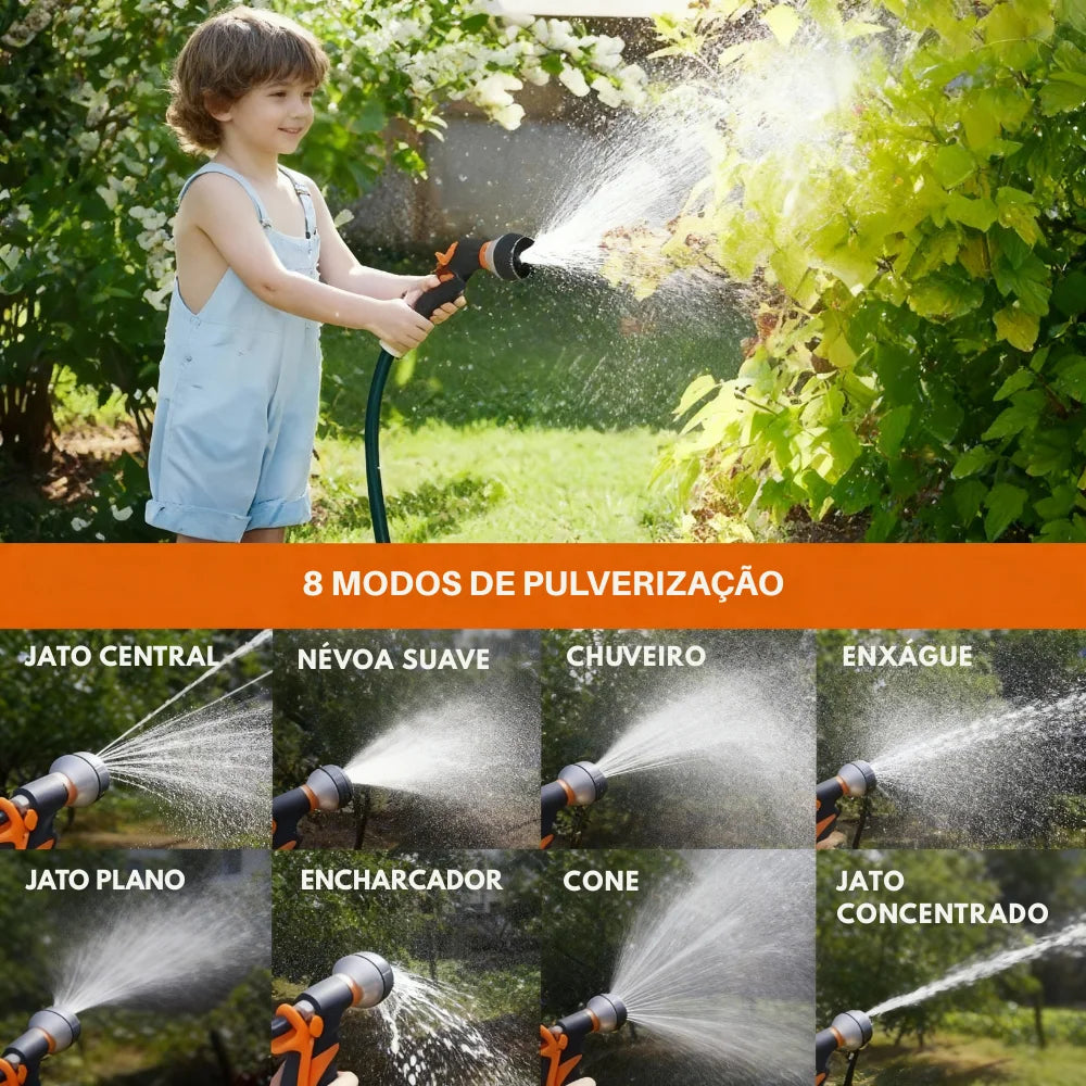 Pistola de Jardim Alta Pressão 8 Jatos