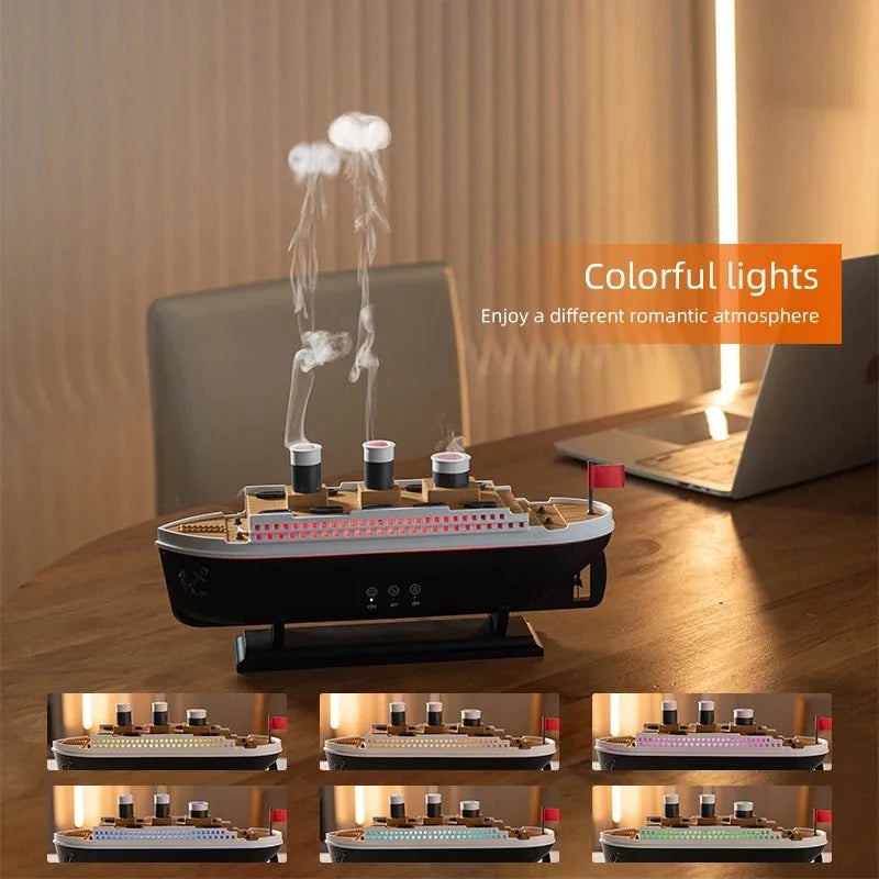 CosyFire® - Difusor Temático de Barco Titanic com Umidificador