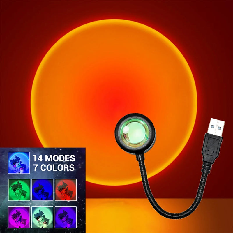 Luminária LED Pôr do Sol – Projeções Incríveis para Qualquer Ambiente
