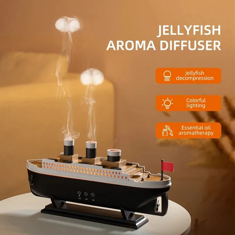 CosyFire® - Difusor Temático de Barco Titanic com Umidificador