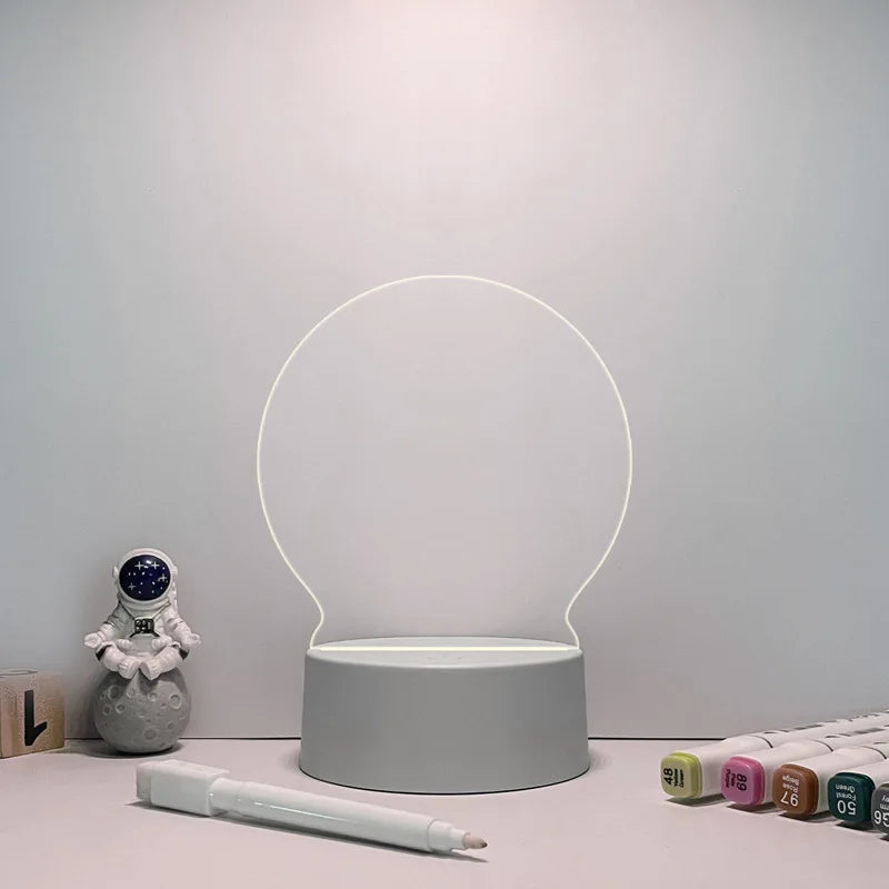 Changing Note Board Night Light DIY Creative Led USB Message Holiday Light With Pen Gift For Home Decoration Night Lamp