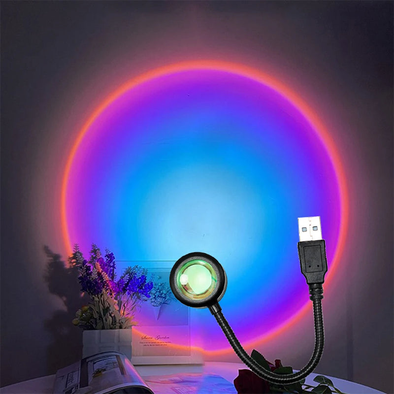 Luminária LED Pôr do Sol – Projeções Incríveis para Qualquer Ambiente