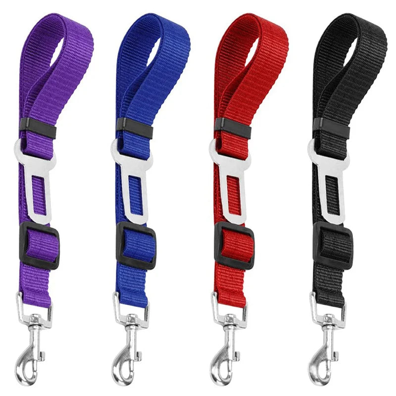 Pet Cat Dog Car Seat Belt Adjustable Safety Travel Clip Reflective Elastic Traction Rope French Bulldog Dog Accessories Supplies