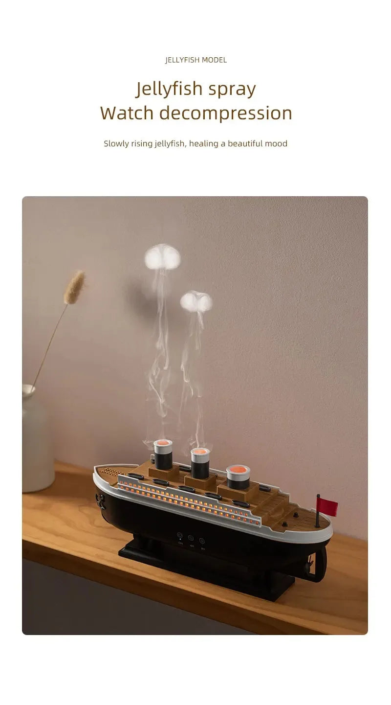 CosyFire® - Difusor Temático de Barco Titanic com Umidificador