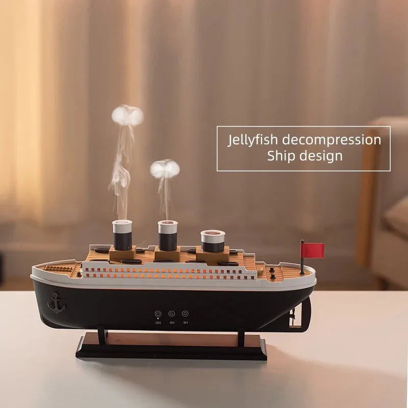 CosyFire® - Difusor Temático de Barco Titanic com Umidificador