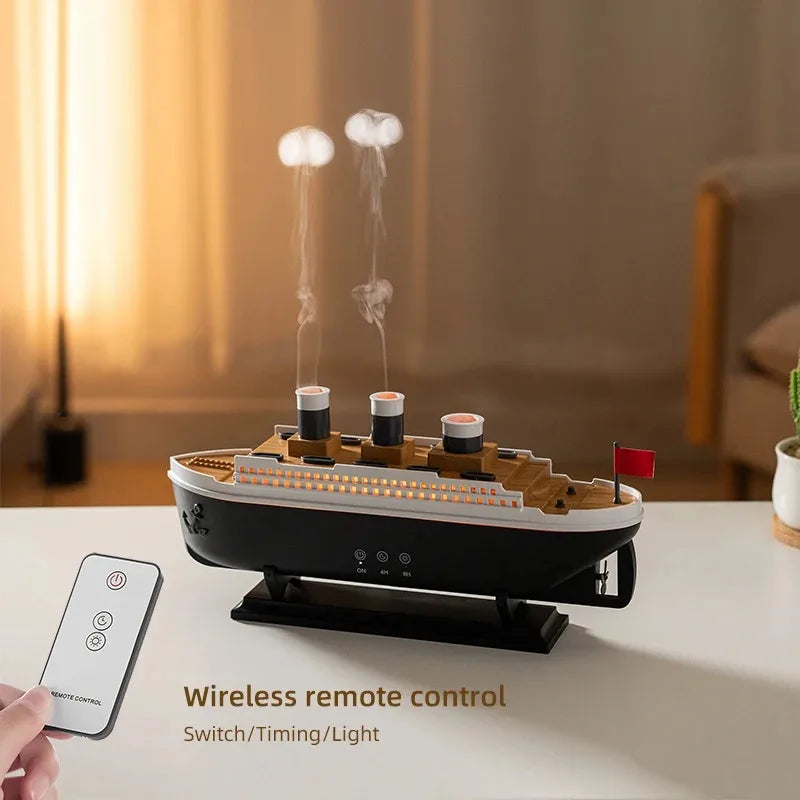 CosyFire® - Difusor Temático de Barco Titanic com Umidificador