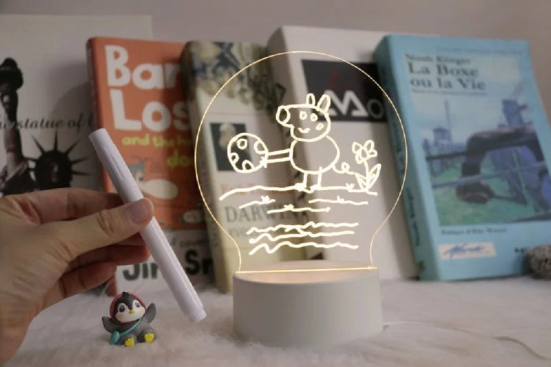 Changing Note Board Night Light DIY Creative Led USB Message Holiday Light With Pen Gift For Home Decoration Night Lamp