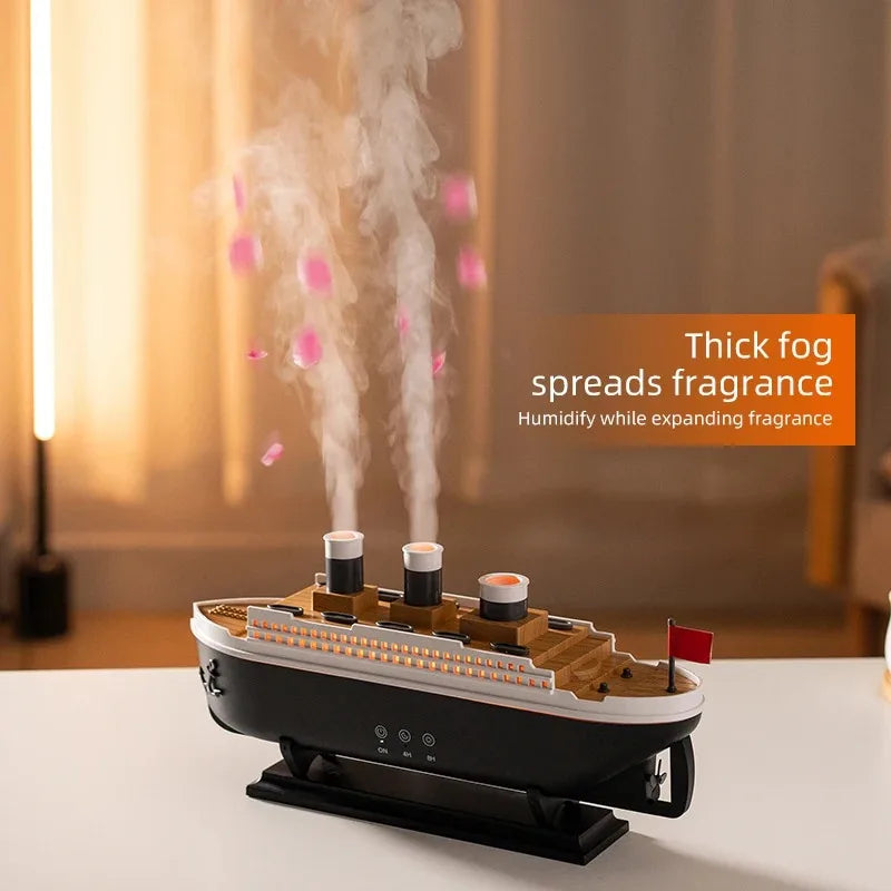 CosyFire® - Difusor Temático de Barco Titanic com Umidificador