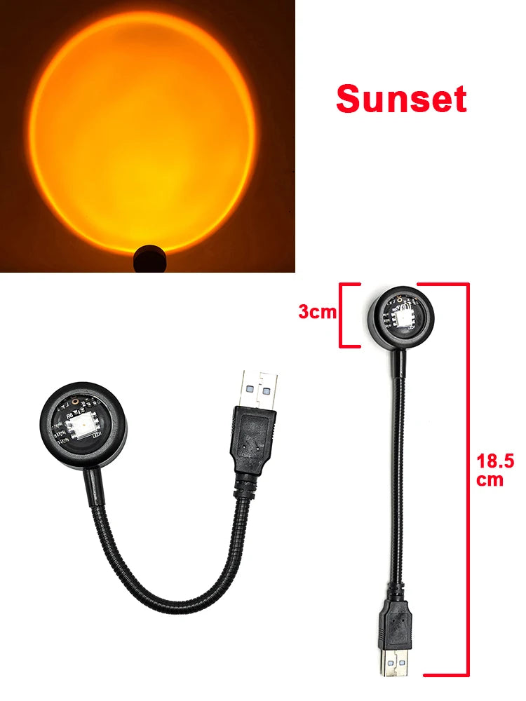 Luminária LED Pôr do Sol – Projeções Incríveis para Qualquer Ambiente