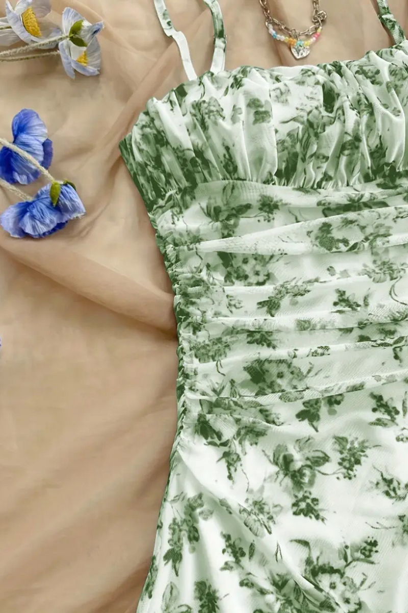 Vestido Feminino Floral Elegante