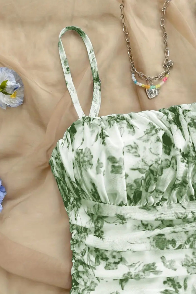 Vestido Feminino Floral Elegante