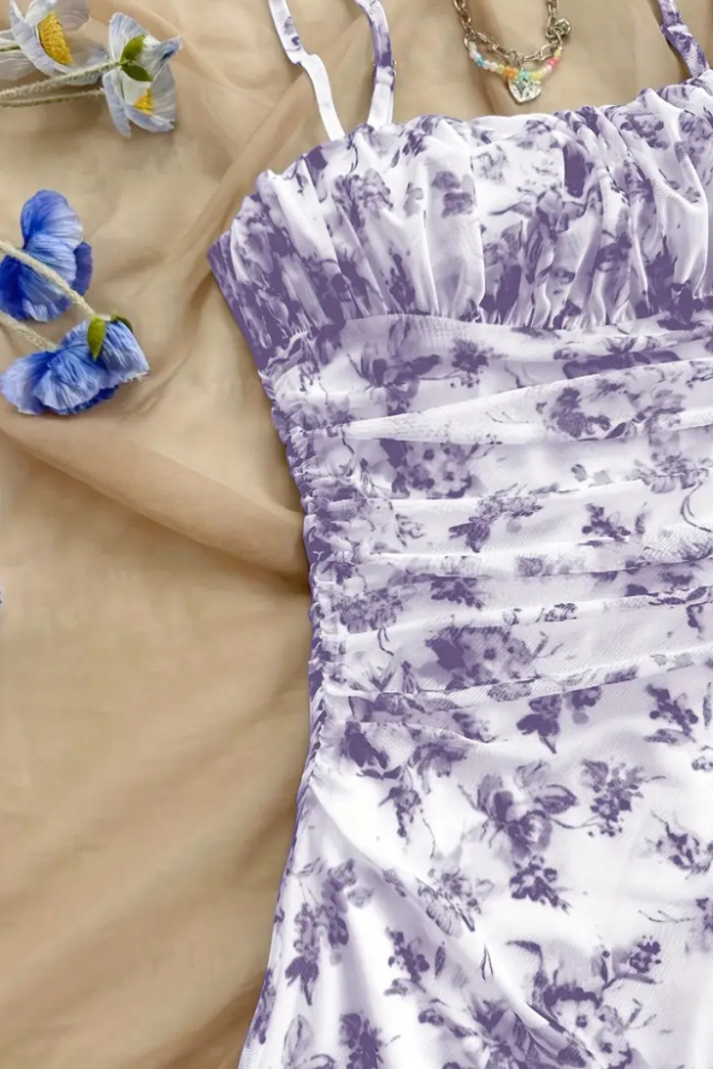 Vestido Feminino Floral Elegante