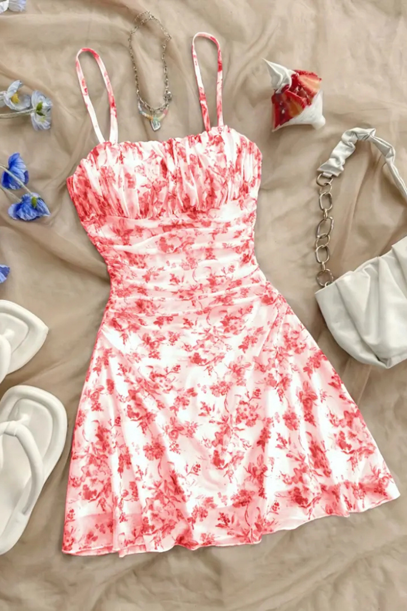 Vestido Feminino Floral Elegante
