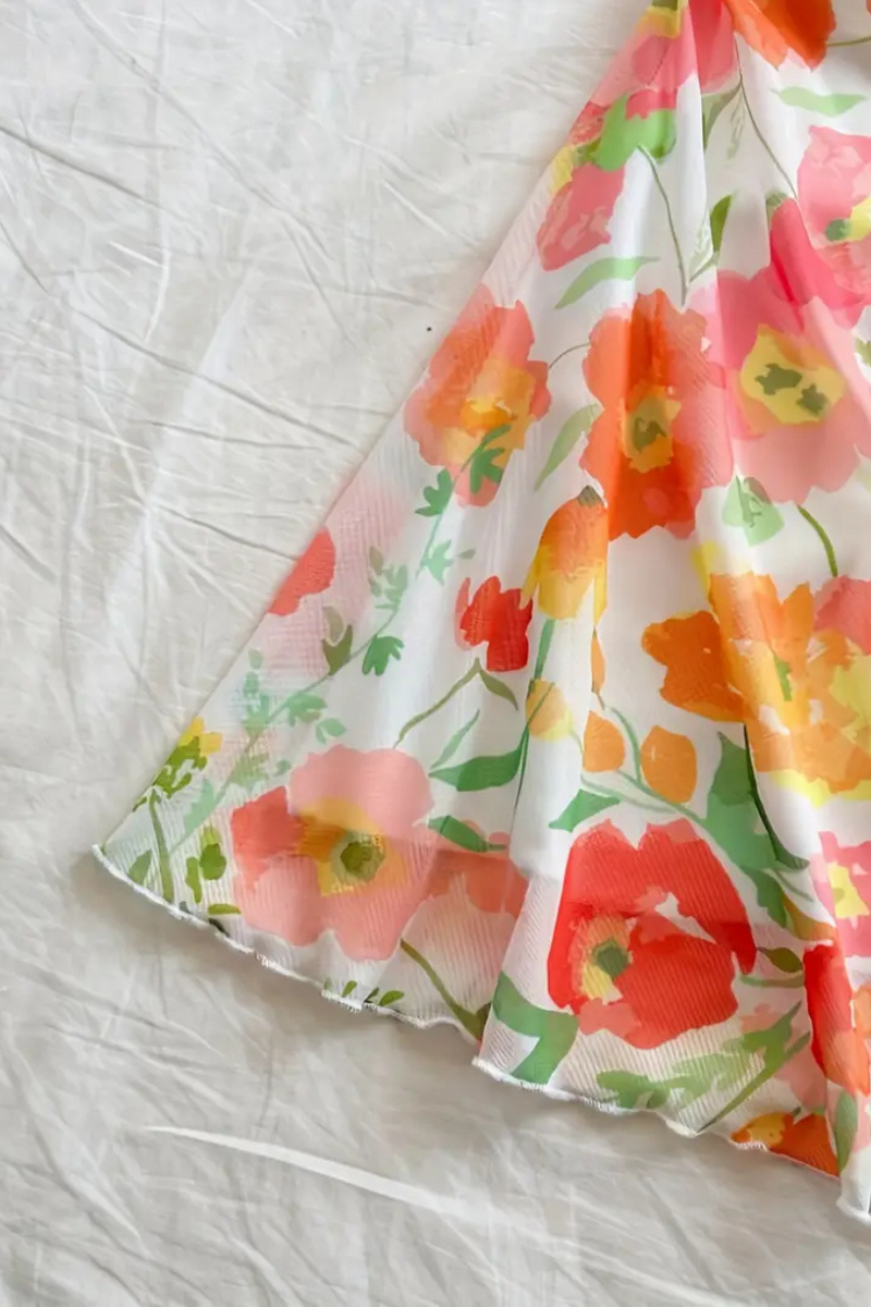 Vestido Feminino Floral Elegante