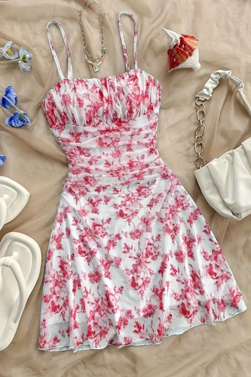 Vestido Feminino Floral Elegante