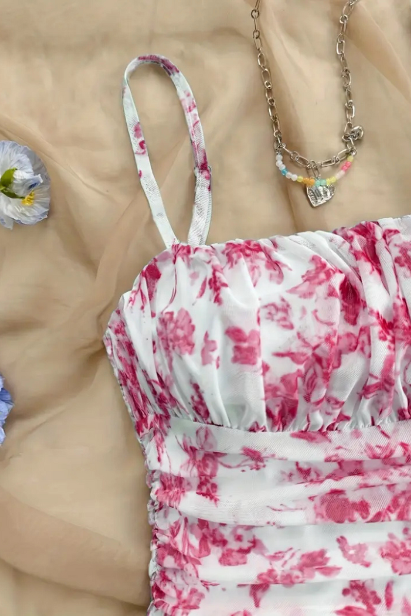 Vestido Feminino Floral Elegante