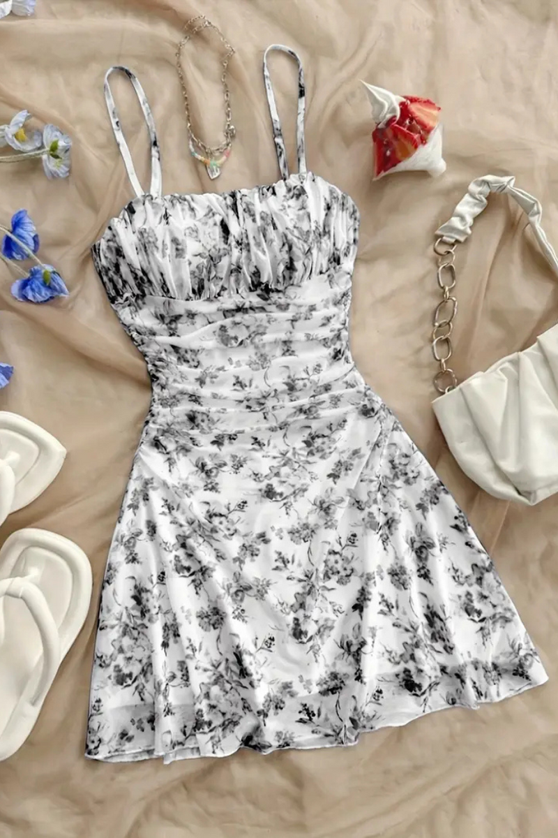 Vestido Feminino Floral Elegante