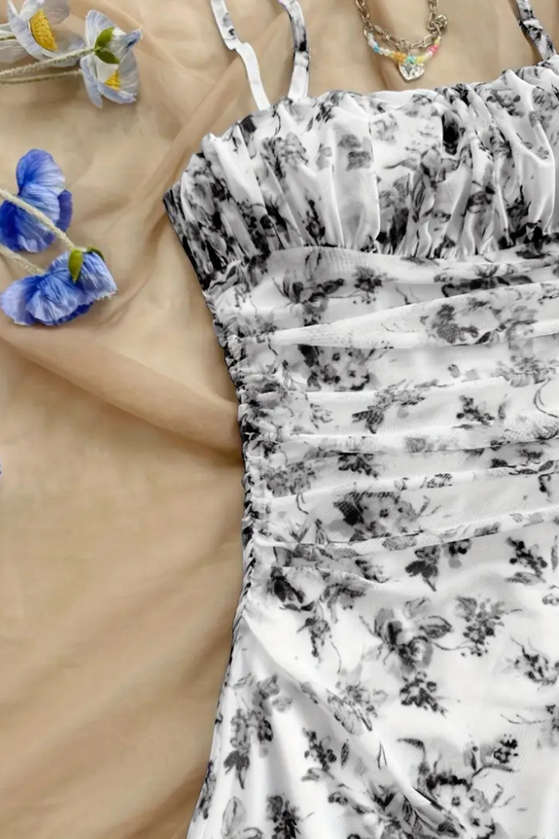 Vestido Feminino Floral Elegante