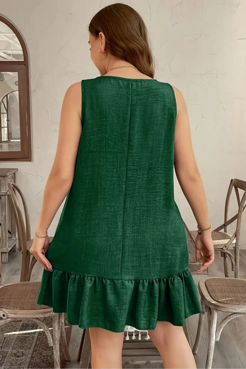 Vestido Feminino com Babados