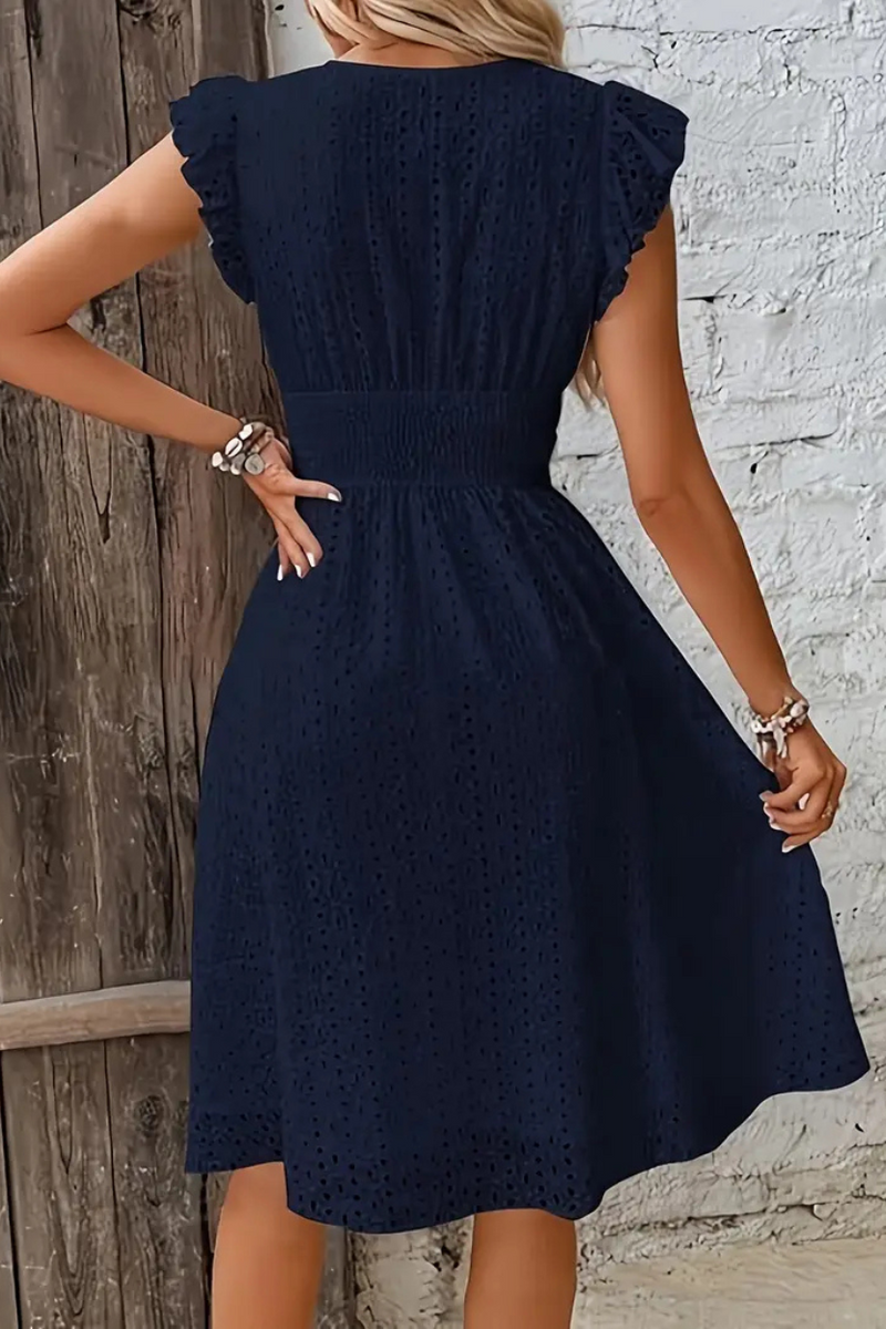Vestido Midi com Decote V