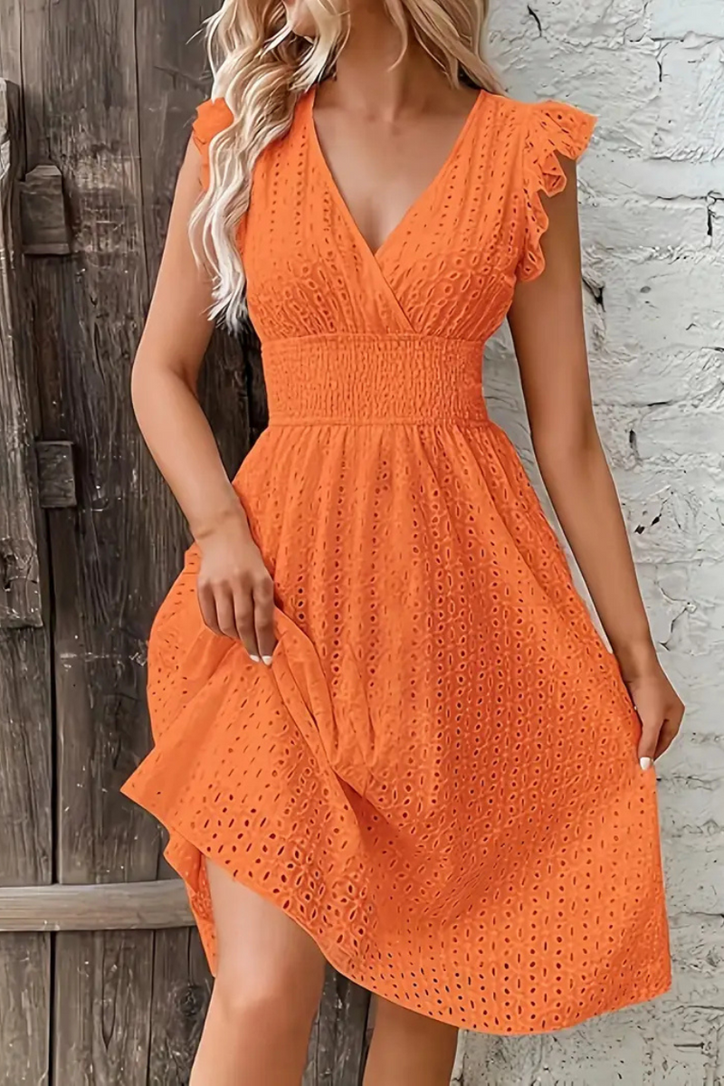 Vestido Midi com Decote V