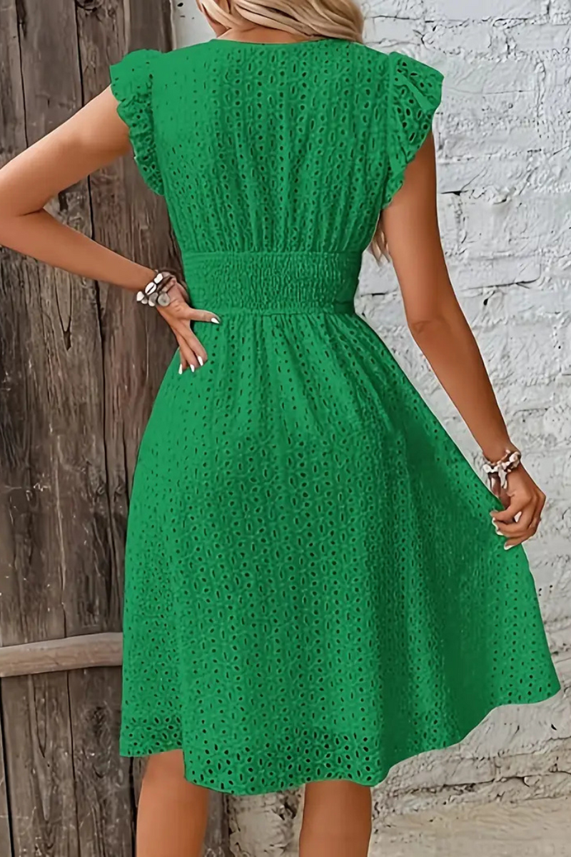 Vestido Midi com Decote V