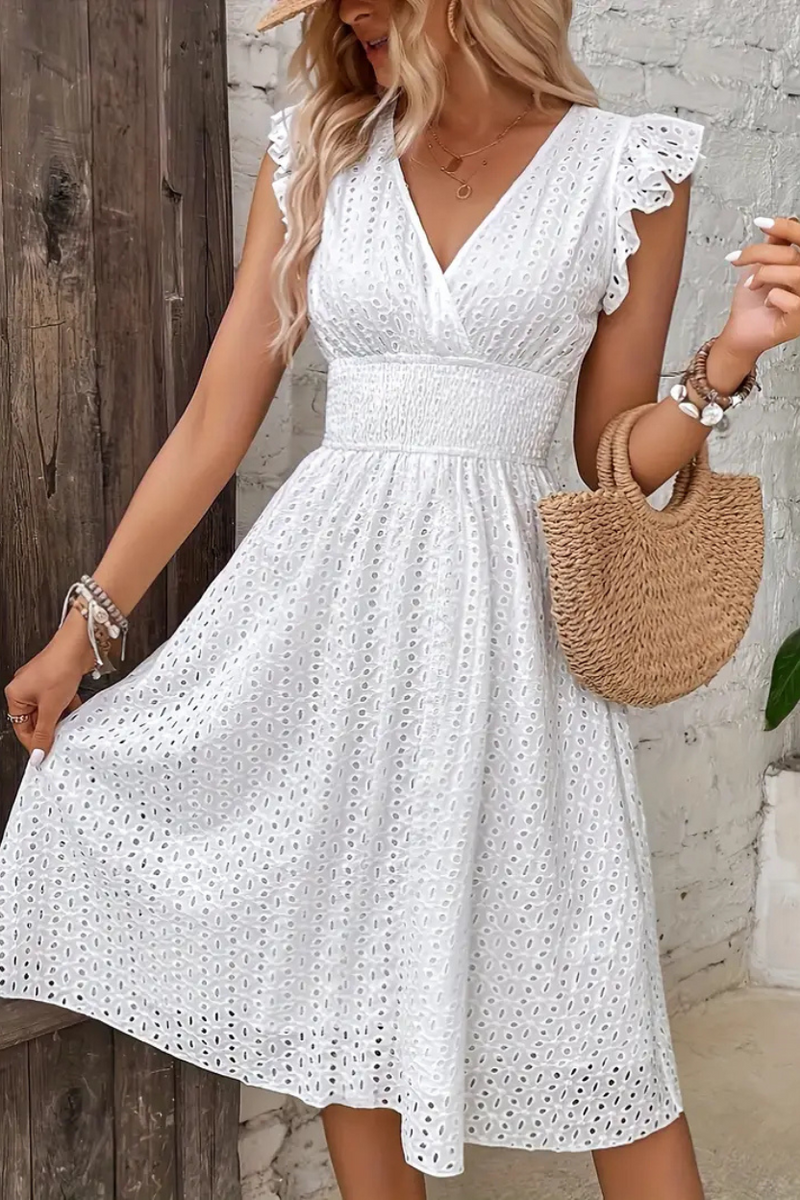 Vestido Midi com Decote V