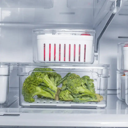 Organizador de Geladeira 2,2L com Cesto - Transparente - Organizador