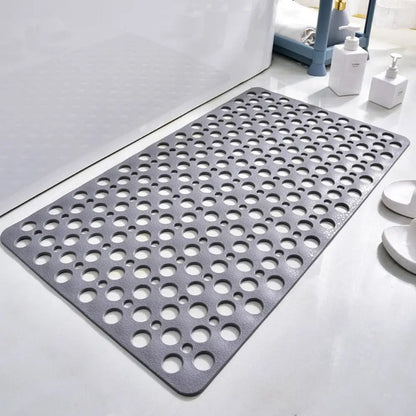 AquaStep, Tapete Antiderrapante para Box com Ventosas e Antibacteriano - Cinza / 36x70cm - Tapete Antiderrapante