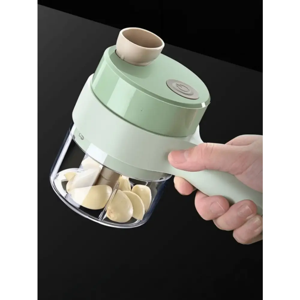 Conjunto de Cortador de Legumes 4 Em 1 Elétrico Portátil Carregável Multiuso Processador de Alimentos Sem Fio - Envio