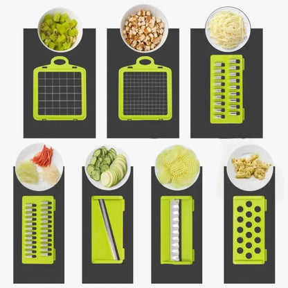 Cortador de Legumes 16 em 1 Multifuncional para Cozinha - 16 Peças - Cortador Multifuncional