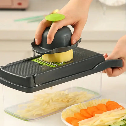 Cortador de Legumes 16 em 1 Multifuncional para Cozinha - 16 Peças - Cortador Multifuncional
