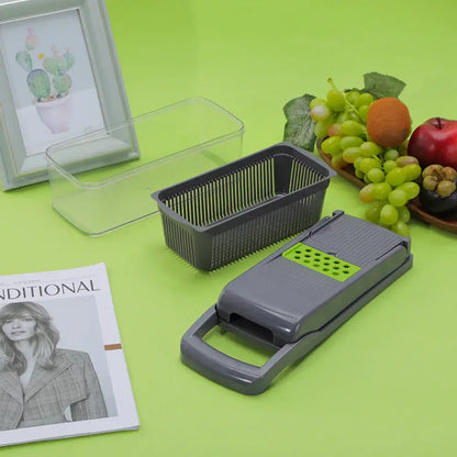 Cortador de Legumes 16 em 1 Multifuncional para Cozinha - 16 Peças - Cortador Multifuncional