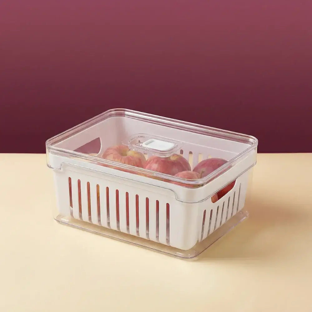 Organizador de Geladeira 2,2L com Cesto - Transparente - Organizador