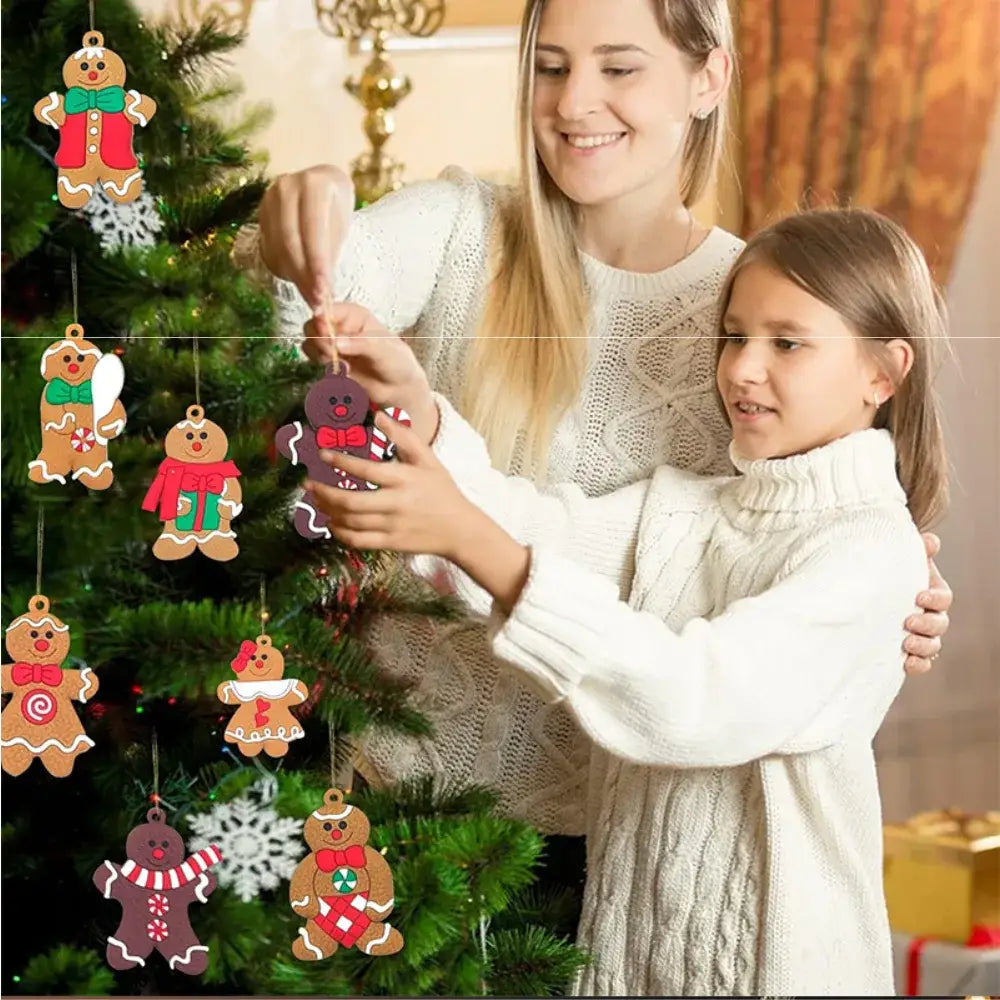 Decorativo Biscoito Gingerbread Árvore de Natal - 12 peças - Decorativo Natal