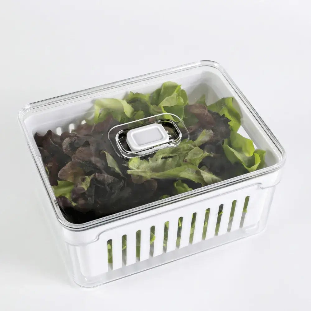 Organizador de Geladeira 2,2L com Cesto - Transparente - Organizador