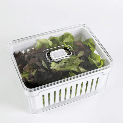 Organizador de Geladeira 2,2L com Cesto - Transparente - Organizador