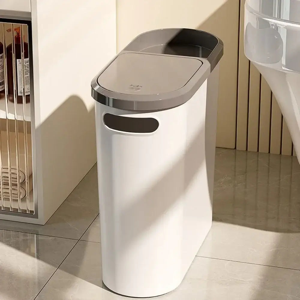 Lixeira de Banheiro com Tampa Inteligente Fargos - Lixeira Banheiro