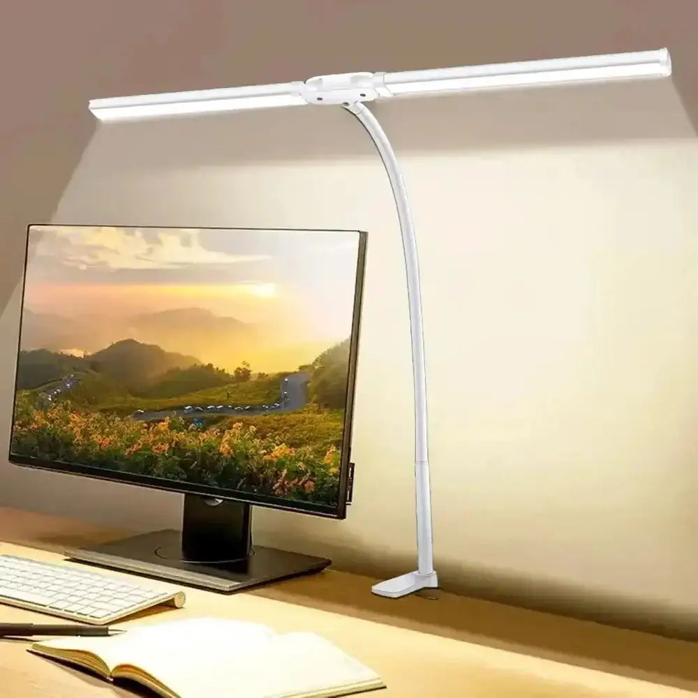 Luminária de Mesa Arquiteto - Cabeça dupla , Branco - Luminária de Mesa