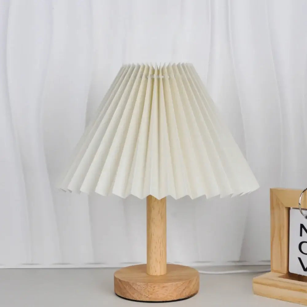 Luminária Retrô Coreana Estilo Minimalista Fargos - Branco - Luminária de Mesa