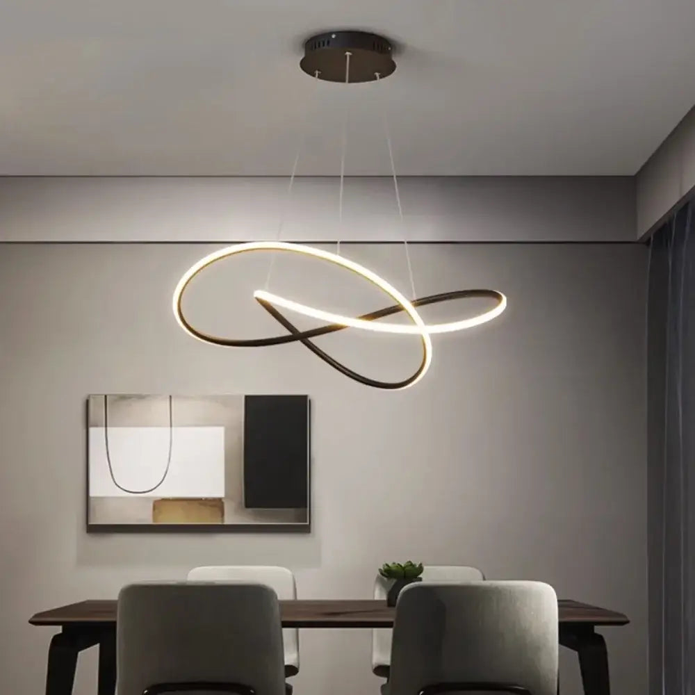 Lustre Moderno para Sala de Jantar LED Fargos - Preto - Lustre