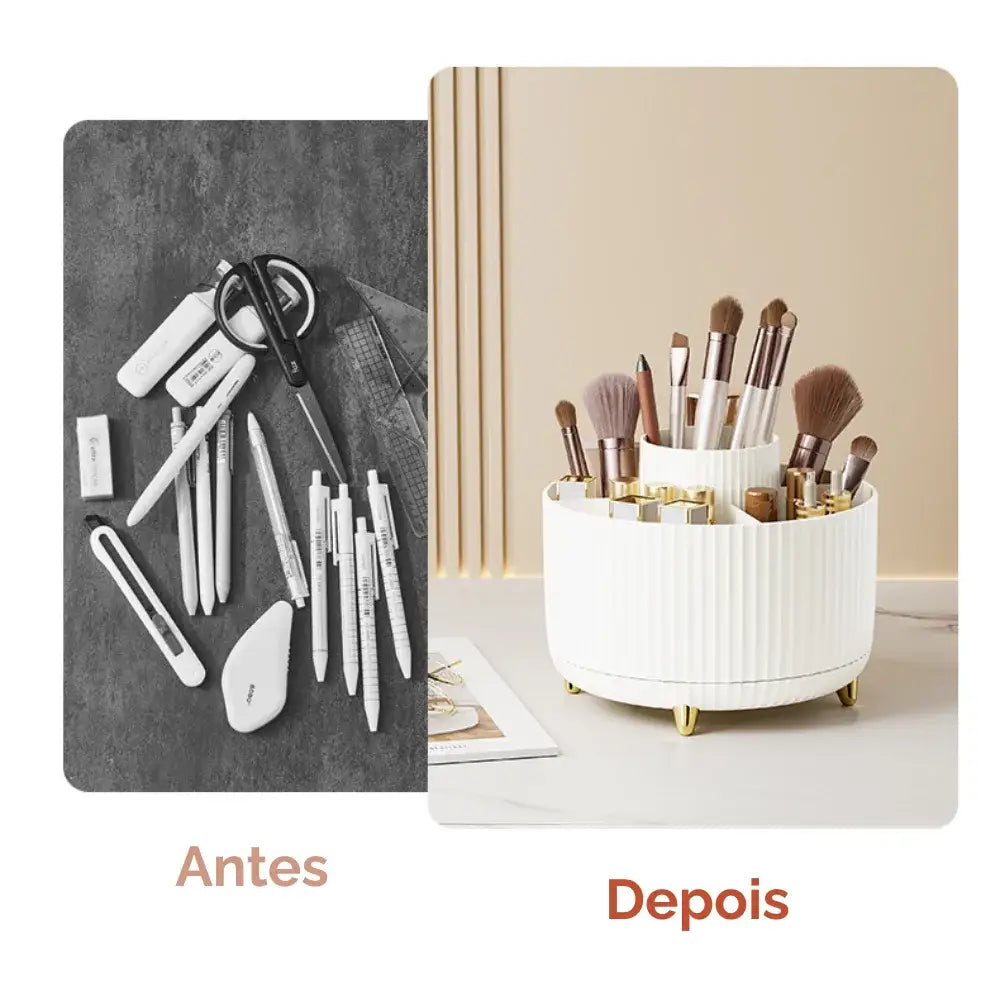 Organizador de Maquiagem Rotativo de Mesa Fargos