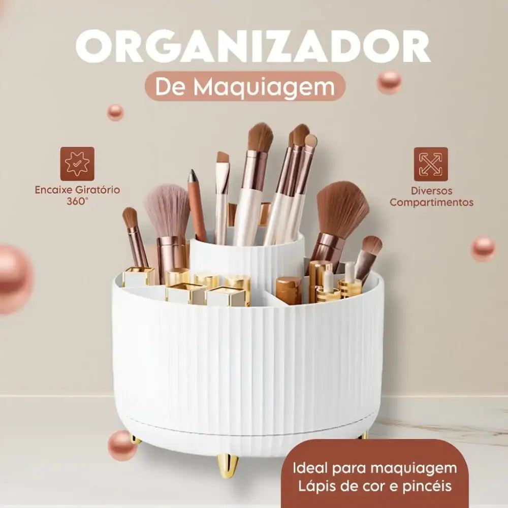 Organizador de Maquiagem Rotativo de Mesa Fargos