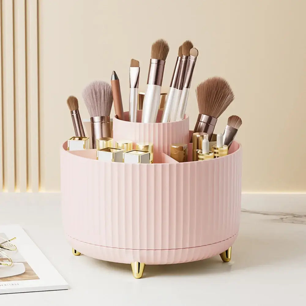 Organizador de Maquiagem Rotativo de Mesa Fargos - Rosa