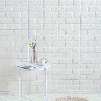 Papel de Parede 3D Tijolinho - Branco